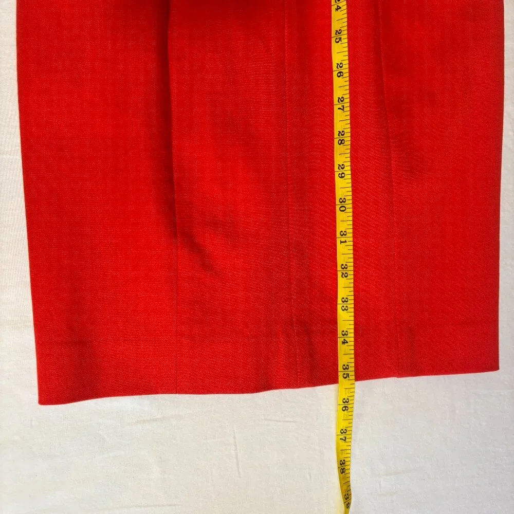 Banana Republic Red Cap Sleeve Fitted Sheath Dress - Size 4 - Picture 4 of 11